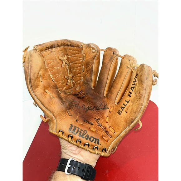 Vintage Wilson A2185 Jim Catfish Hunter Kids 9" Baseball Glove Mitt Right Handed - Picture 1 of 6